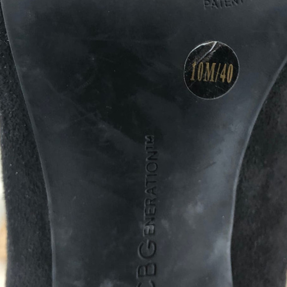 BCBGeneration Delilah Black Vegan Suede Bootie Ankle Boots Women's Size 10M - Picture 3 of 4